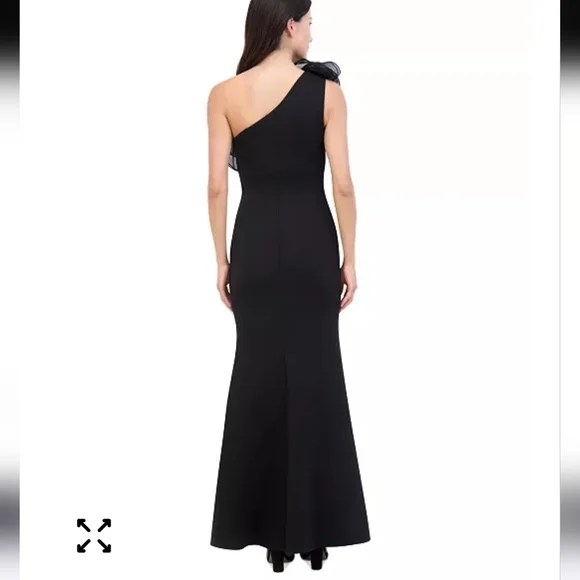 $208 Eliza J Women One-Shoulder Rosette-Detail Evening Gown Sz 10 NWT Old Money - Picture 3 of 14